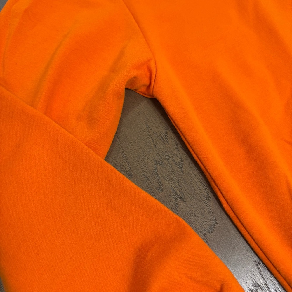 Men's Vibrant Orange Crewneck Sweater - Picture 11 of 16